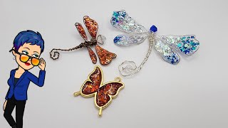 You asked here it is!!! Wire wrapped UV resin and glitter dragonfly FULL tutorial. Video#428