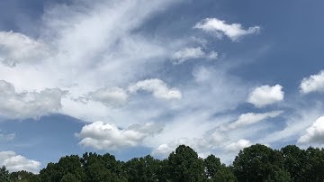 Time-lapse - Cirrus and cumulus clouds
