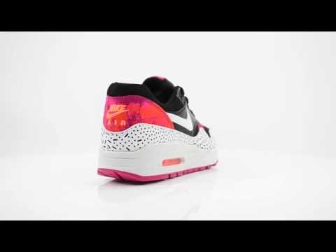 nike-air-max-1-print-dames-sneakers---wit-zwart-roze-|-ss15