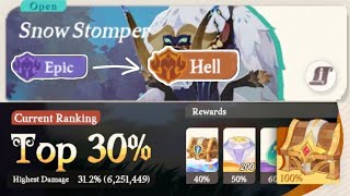 [AFK Journey] Dream Realm: Snow Stomper Epic to Hell (Top 30%) as F2P