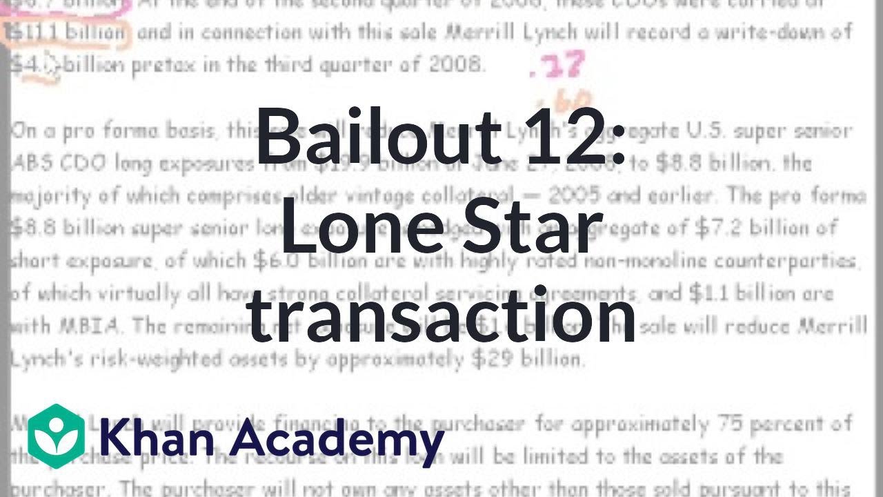 Bailout 12: Lone Star Transaction