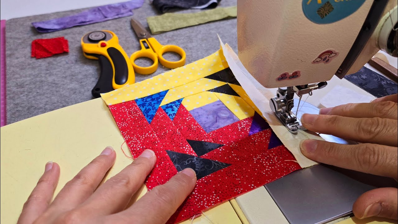 Patchwork tutorial: bring your scrap fabric in any size to sew a very ...