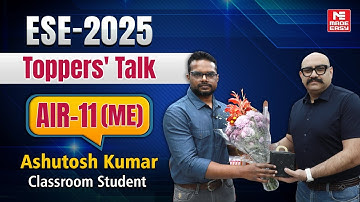UPSC ESE 2025 Results | Ashutosh Kumar AIR-11 (ME) | Engineering Services Exam Toppers