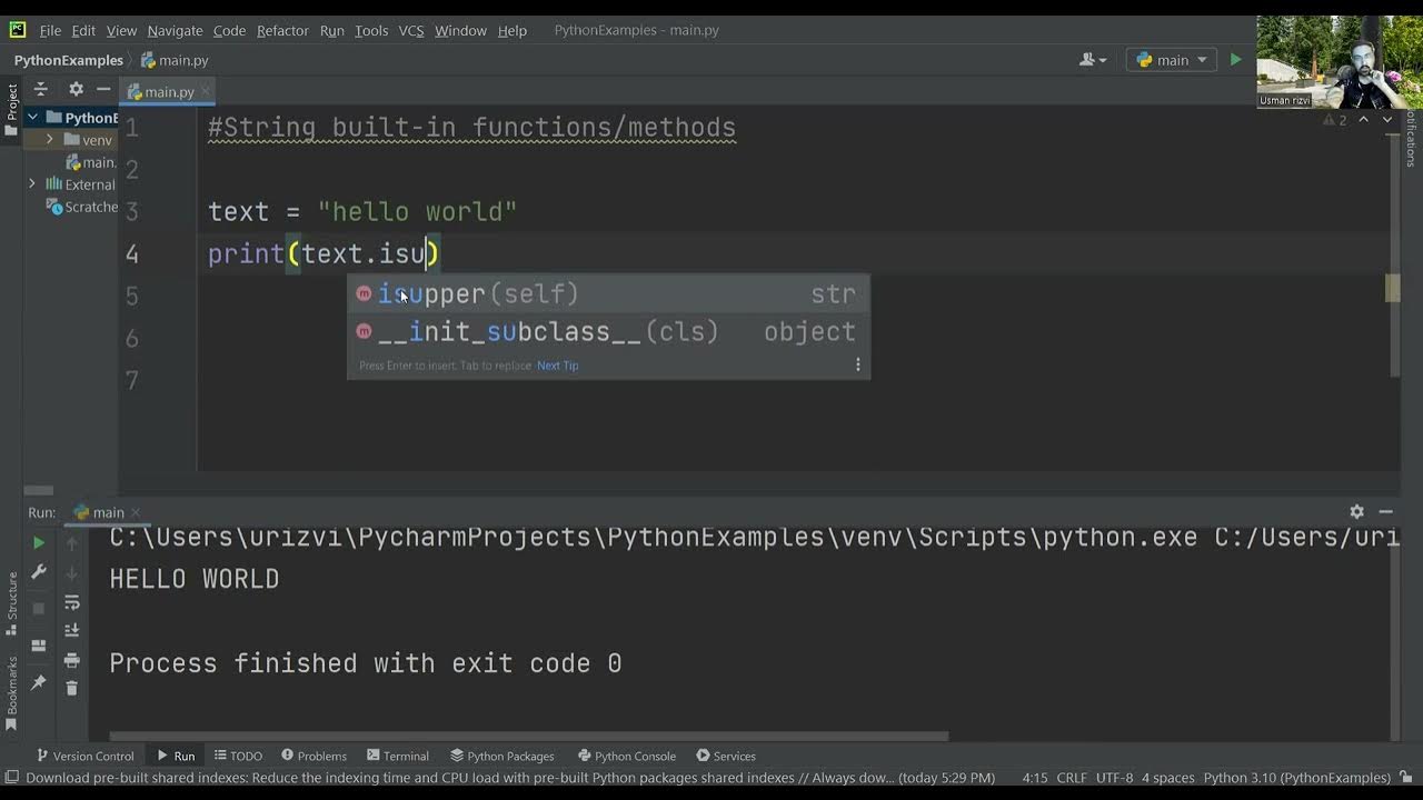 String built in functions | Python - YouTube