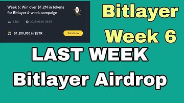 Binance Web3 wallet  Bitlayer Airdrop Week 6 #binanceweb3 #bitlayer #week6