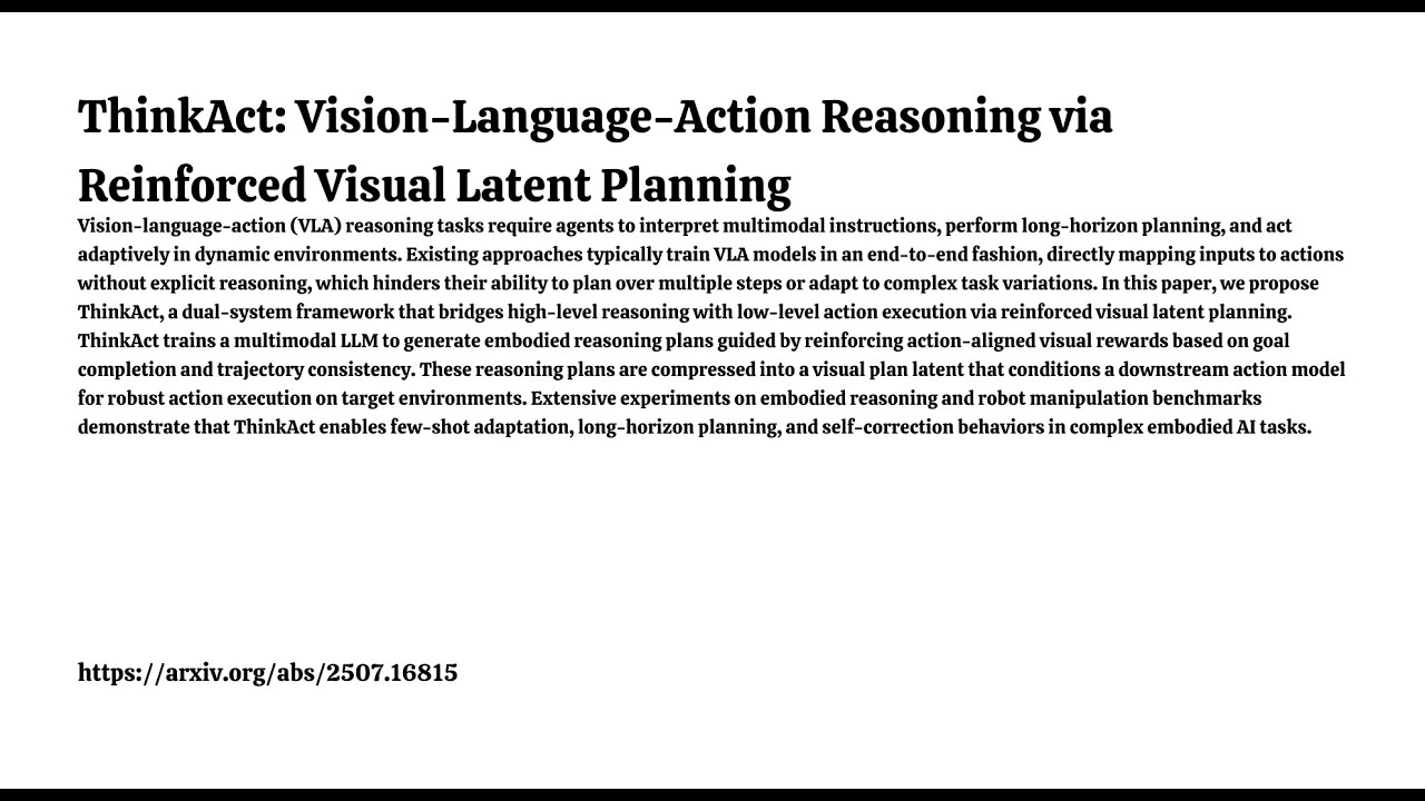 ThinkAct: Vision-Language-Action Reasoning via Reinforced Visual Latent Planning