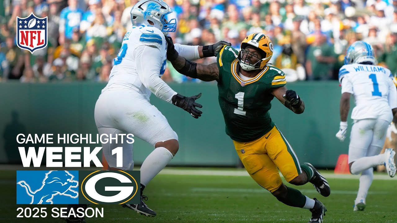 Detroit Lions vs. Green Bay Packers Game Highlights | NFL 2025 Season Week 1