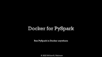 13 0 PySpark Docker  (How to package a PySpark program in Docker for professional deployment.)