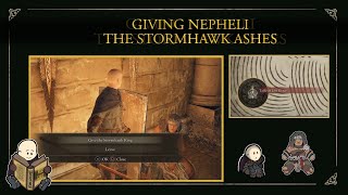 ELDEN RING™ Giving Nepheli the Stormhawk King