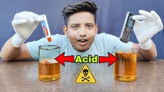 acid v/s mobile | What will happen if you put a mobile in acid? , Will acid eat the mobile?