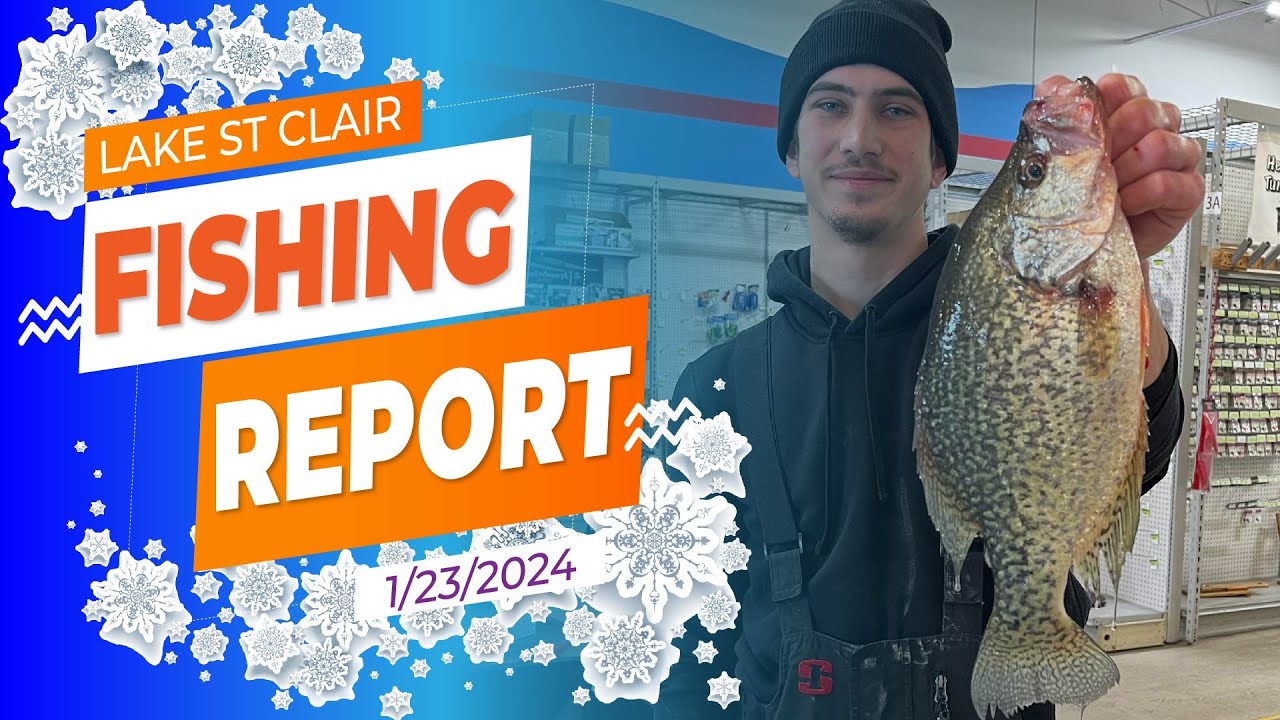 Lake St. Clair Ice Fishing Report 1/23/2024 YouTube