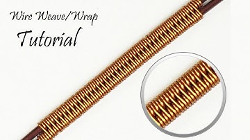 Wire weaving tutorial - basic wire weaving pattern for beginners, wire wrap techniques 2 base wires
