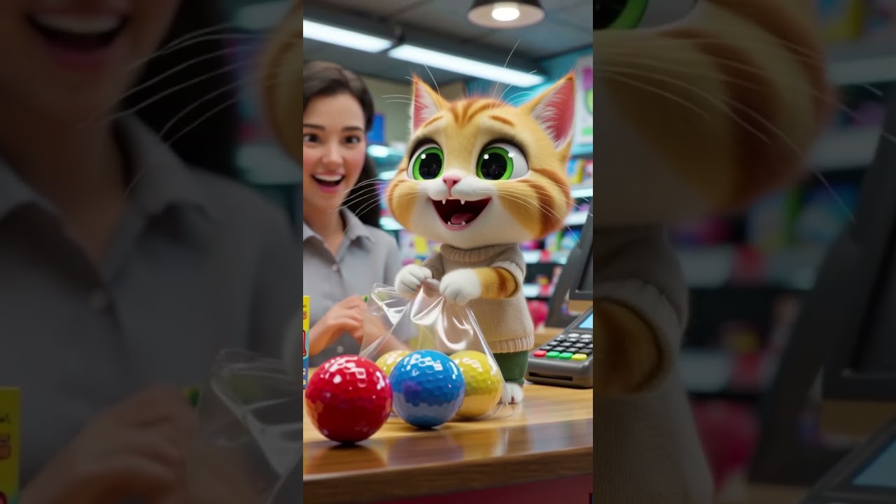 Cute Cat Plays Mini Golf 🐱⛳ | Pixar-Style 3D Animation 