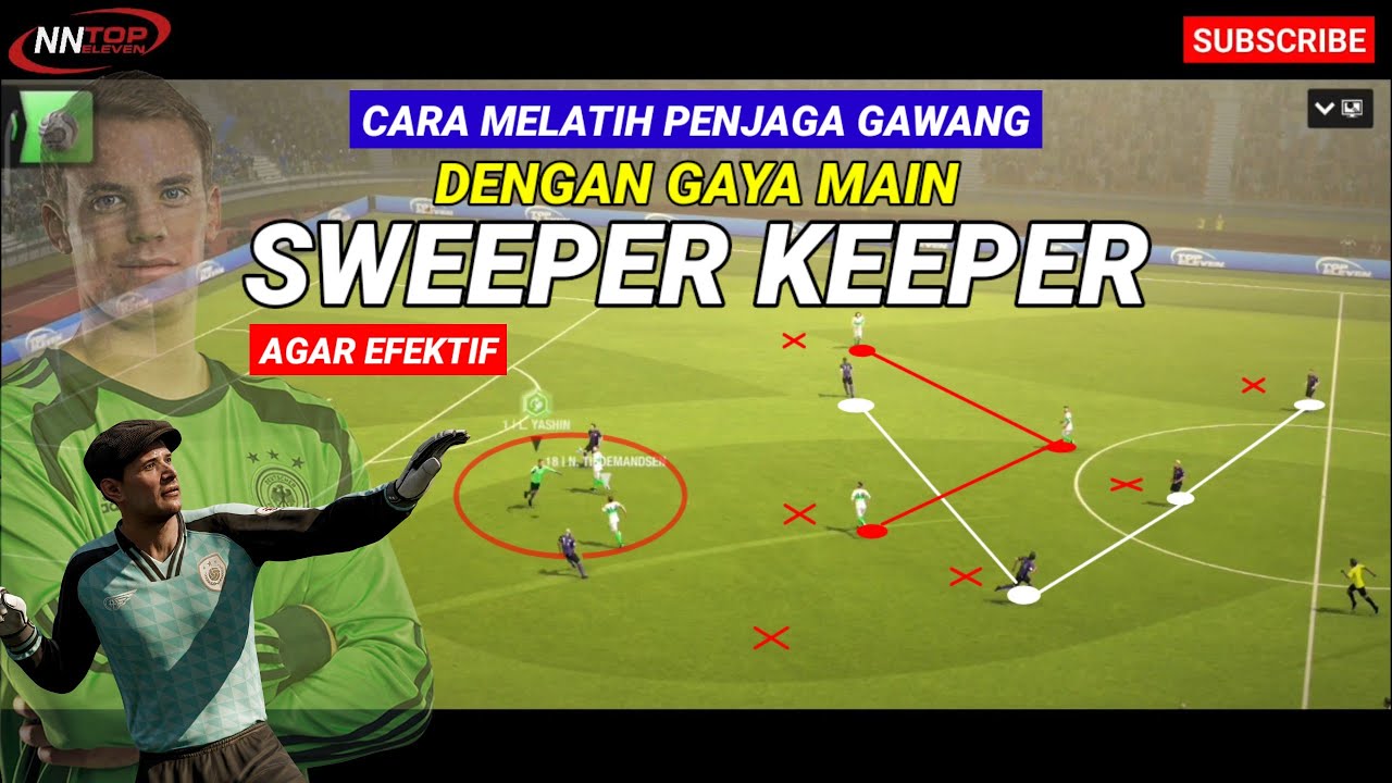 Cara Melatih Penjaga gawang Dengan Gaya Main Sweeper Keeper Agar Efektif Top Eleven 2024 YouTube