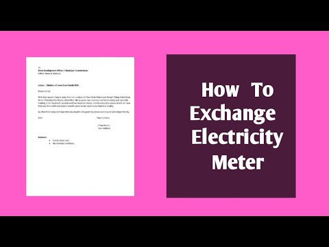 How To Write A Letter About Exchange Electric Meter || 2021