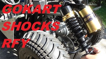 GOKART SHOCKS RFY PIGGYBACK ADJUSTABLE SPRING RATE BEFORE AND AFTER