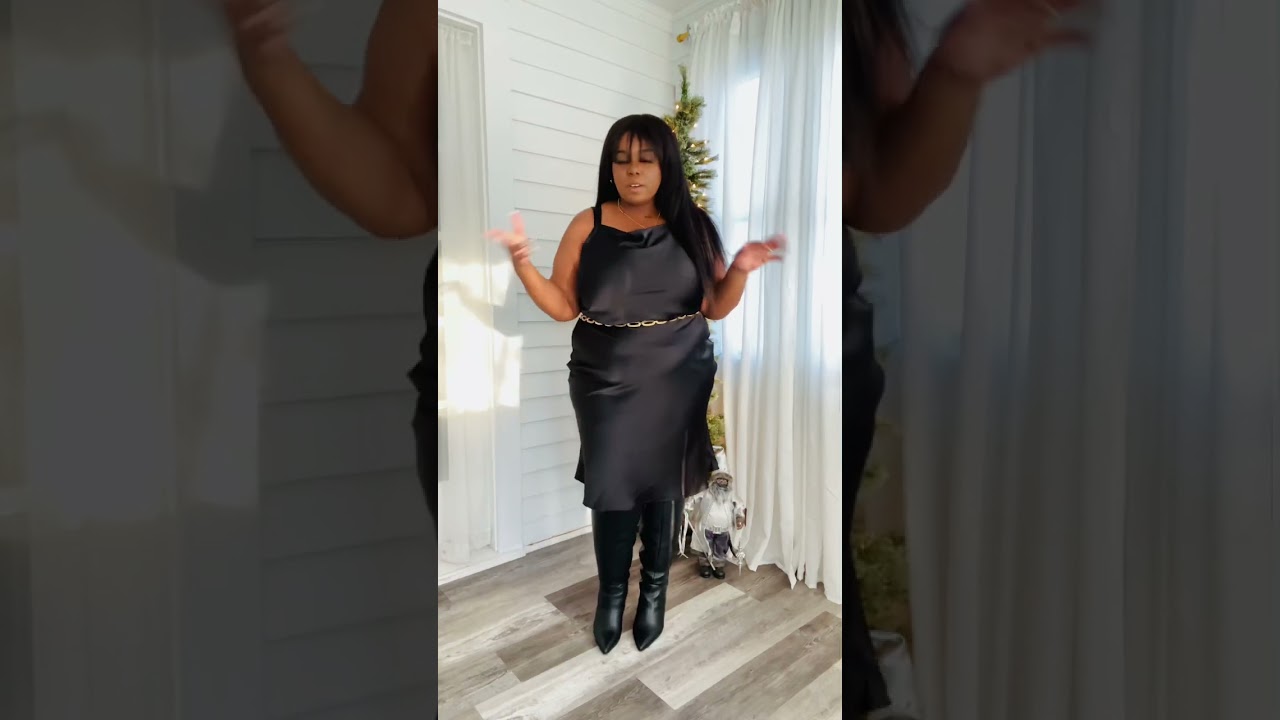 Target Style Series | Black Satin Slip Dress | Size 20 Try On