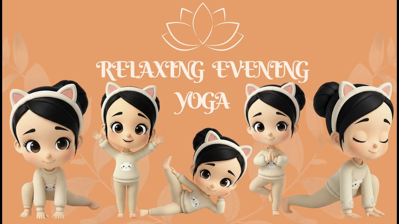 Relaxing Evening Yoga | Yoga for Better Sleep & Health | Gentle Yoga for Children