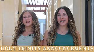 Sunday Mass Announcements; August 23, 2026