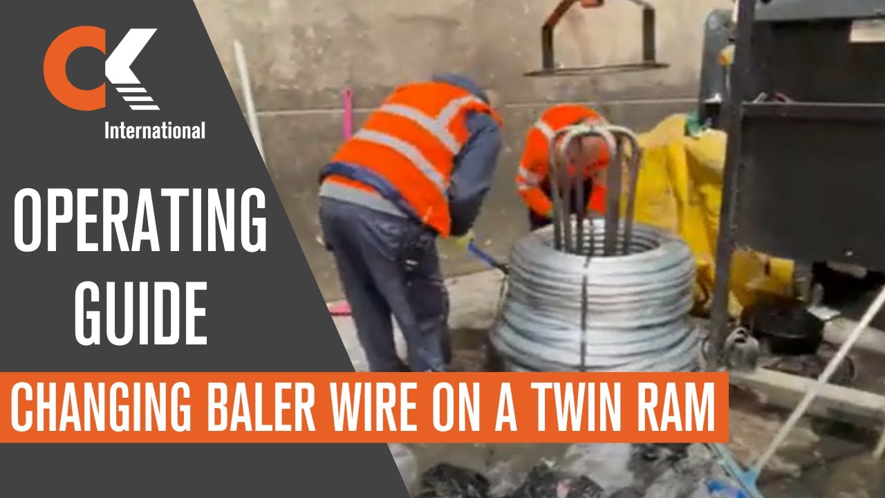CK International - Changing Baler Wire on a Twin Ram