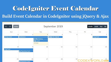 Build an Event Calendar in CodeIgniter using jQuery