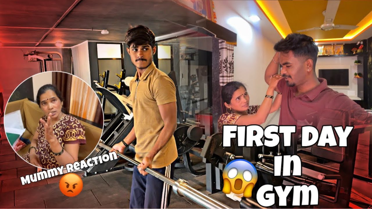First day in gym 😍|| mummy reaction 😳