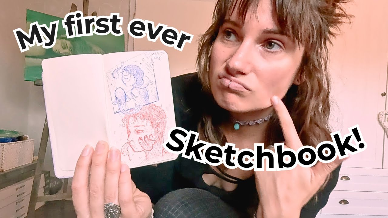 My First Sketchbook 🎨 | Flip Through my Art (Full Tour) - YouTube