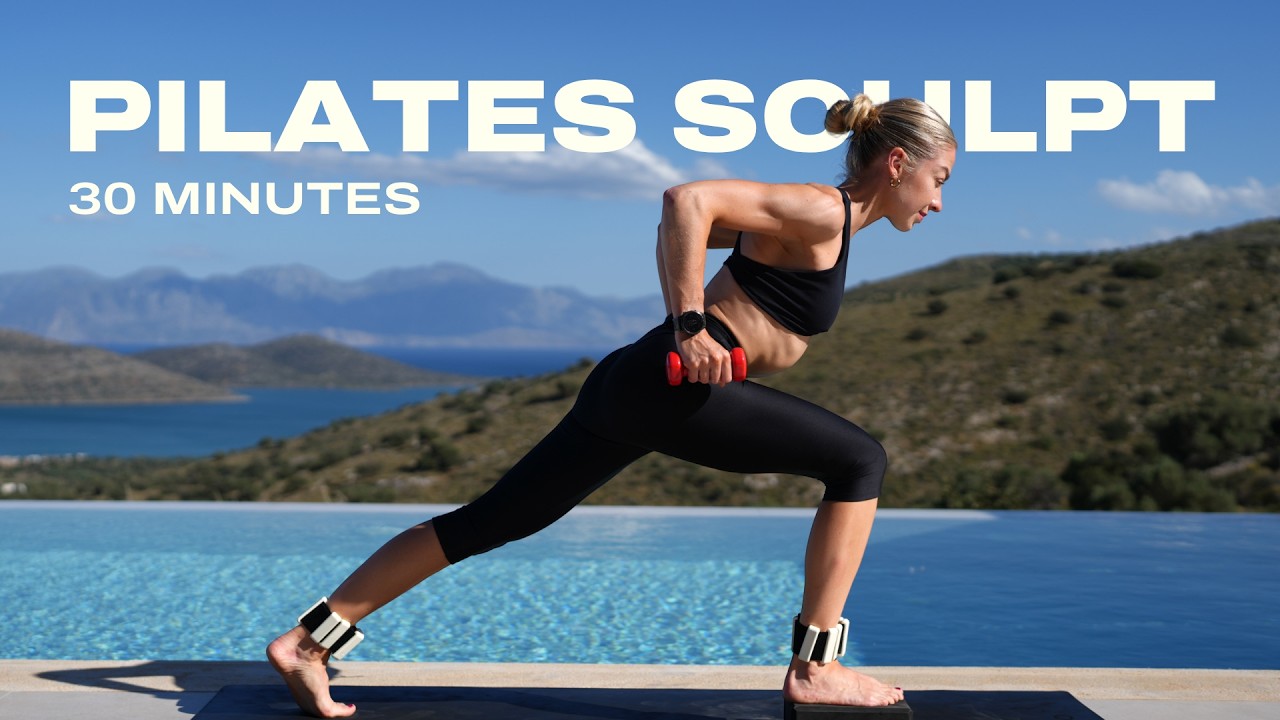 30 Min Full Body Pilates Sculpt Workout with Weights l Pilates x