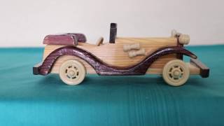 Vintage Old Classic Car Hand Made with Wood