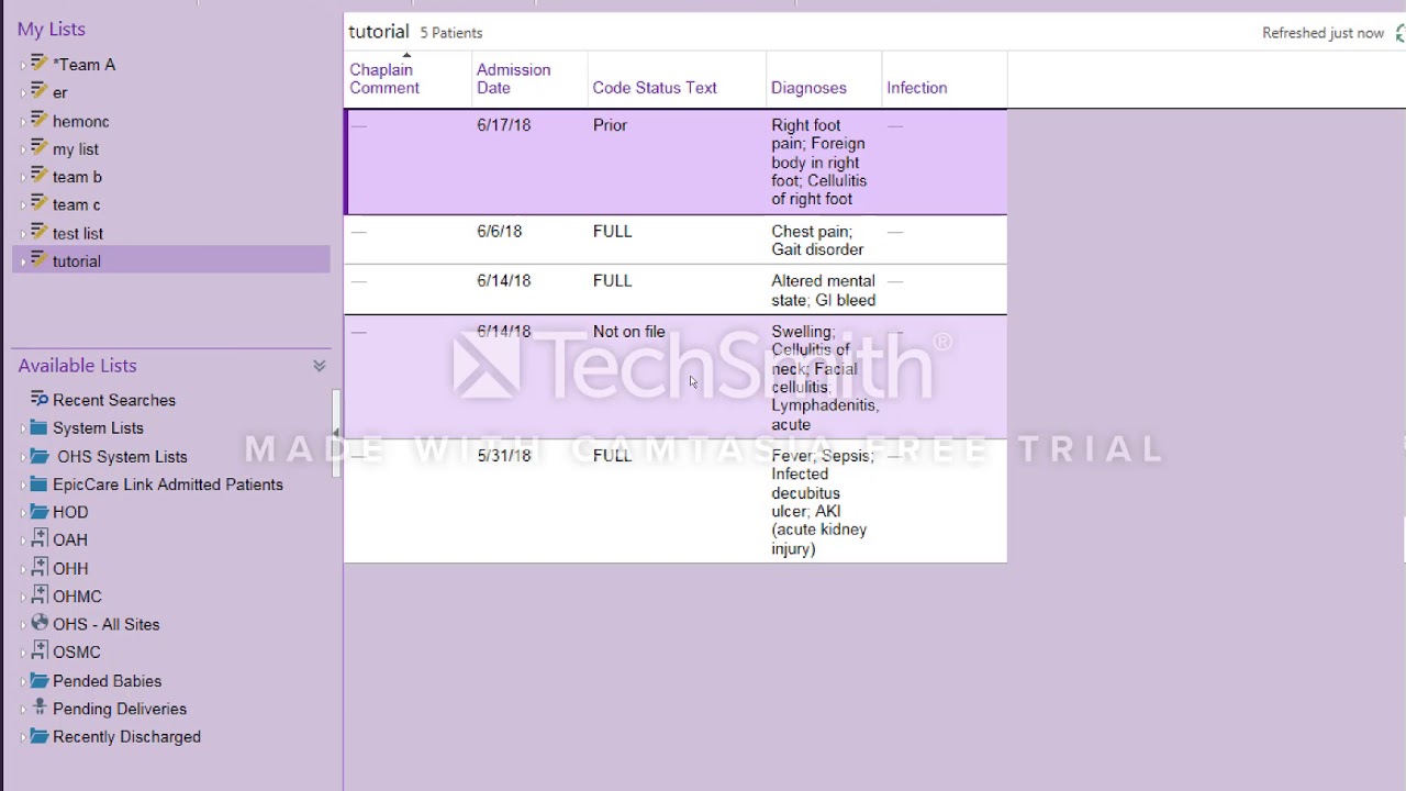 In pt- how to make and edit personal patient list 