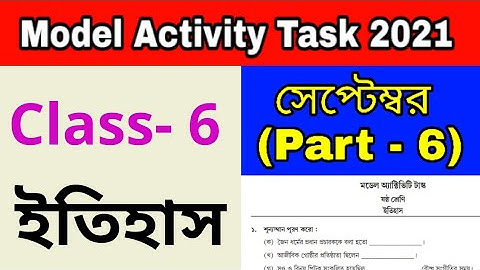 Model Activity Task Class 6 History part 6