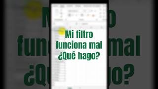 😩 El filtro funciona mal. Solución: #excel #curso #filtro #solucion