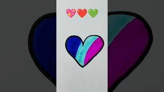 ❤️💖💚🩷🩵 Satisfying Love Sign Drawing Easy #shorts #shortsfeed #shapedrawing #howtodraw #creative