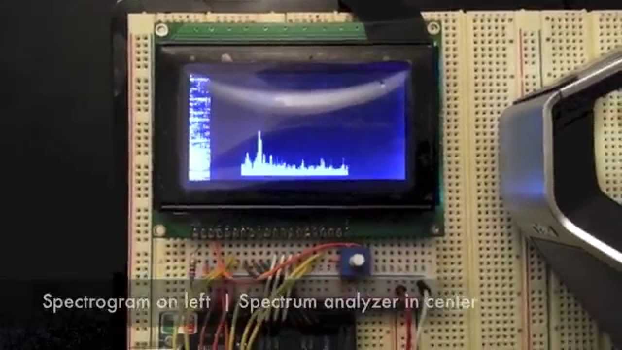 Arduino Spectrum Analyzer + Spectrogram - YouTube
