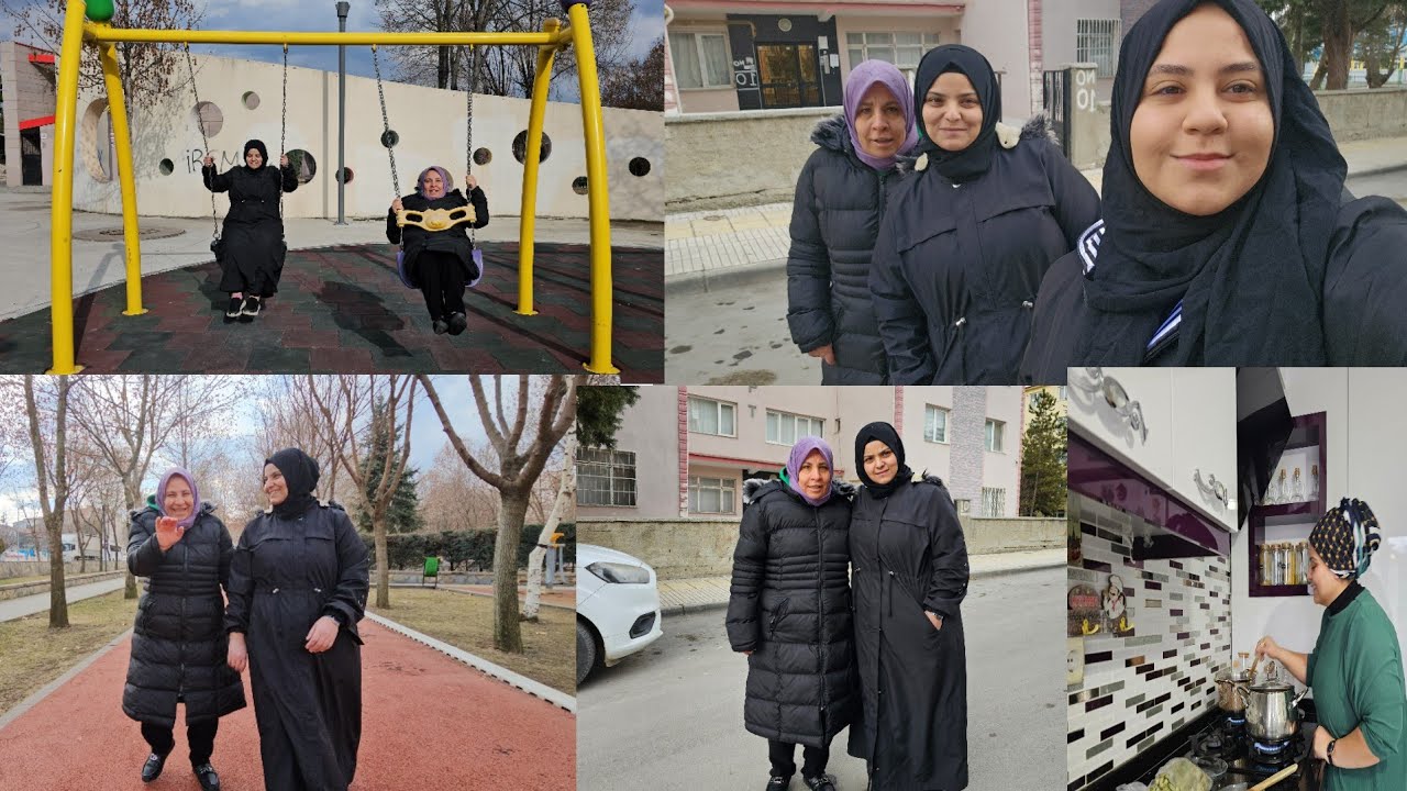 Sabah kahvaltısı hazırlıyoruz/Güllü ve sinem ile dışarıya çıktık/Akşama yemeği hazırlığımız