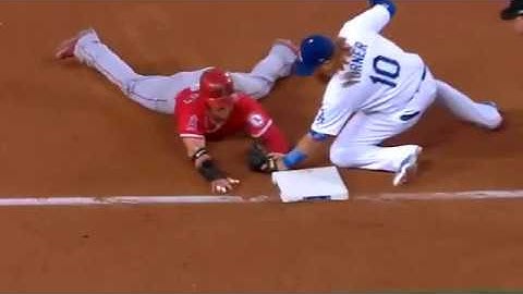 Yasiel Puig unleashes a perfect throw nabs Kole Calhoun