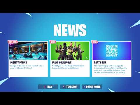 New Party Hub Feature In Fortnite Barcode Scanner Youtube