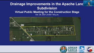 Drainage Improvements in Apache Land Subdivision - CEM - October 25, 2021