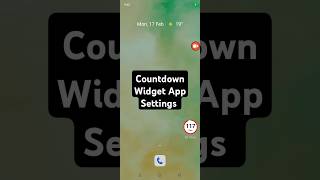 Countdown App Settings