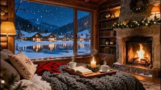 Snowy Night Jazz Coffee Shop ☕ Cozy Winter Music for Deep Focus