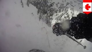 Skier survives avalanche captured by POV helmet camera