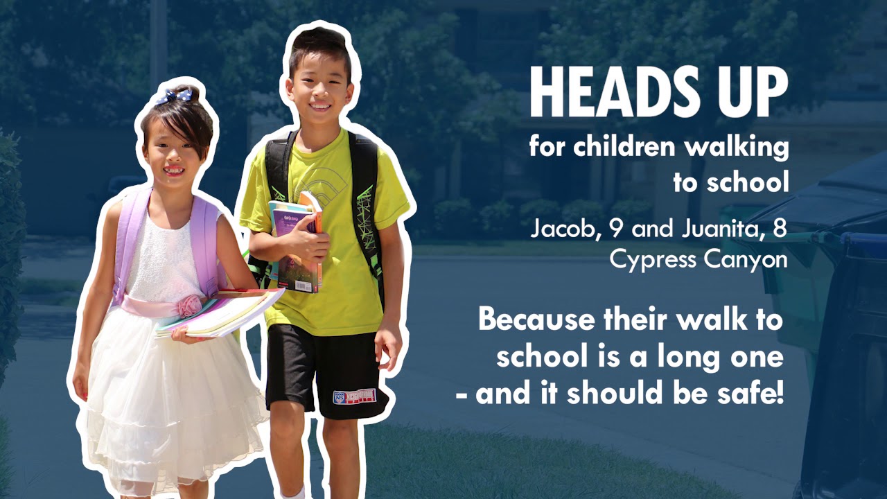 Heads Up for kids walking to school YouTube