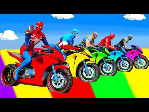 SPIDER-MAN against TUNG TUNG TUNG SAHUR on Motorcycle in RAINBOW SPIDERS BRIDGE | GTA MULTIVERSE5