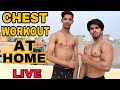 Beginners chest workout at home live stream badri fitness