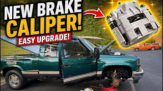 Junkyard brake caliper swap on OBS Chevy