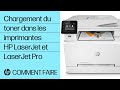 Chargement du toner dans les imprimantes hp laserjet et laserjet pro  hp laserjet  hp