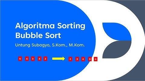 Algoritma Pengurutan Bubble Sort