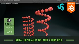 Blender: free RADIAL DUPLICATOR addon for duplicate & array instances