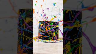 Neon Splatter Elopement Cake