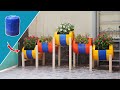 You will Love it! Recycling Plastic Barrels into Tier Flower Pots for Garden